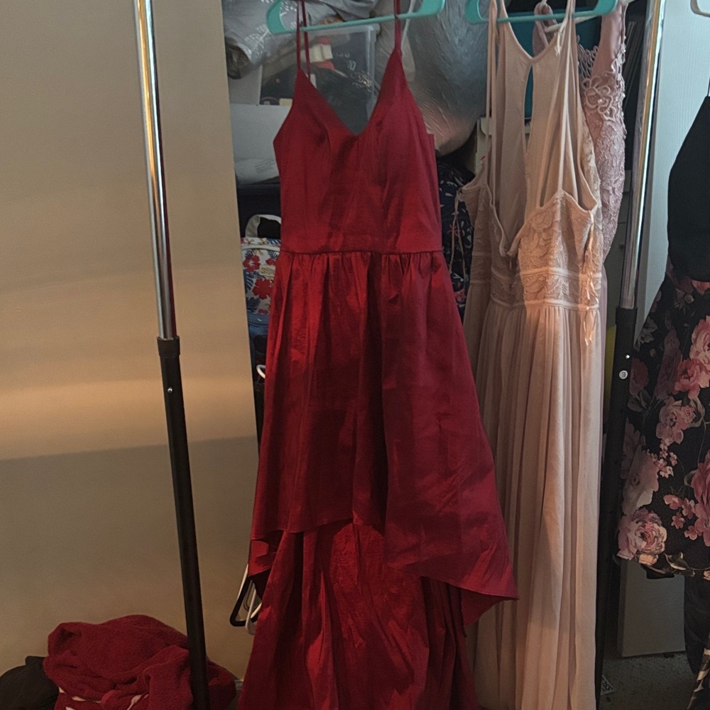 B. Smart Burgundy Dress